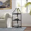 Étagère d'angle à 3 niveaux, étagère autoportante pour bibliothèque, petite étagère pour plante, salon, bureau à domicile, cuisine, petit espace