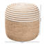Bali & Pari Aahad Modern Bohemian Natural Brown Seagrass And Woven Rope Ottoman Footstool