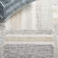 Angeli Abstract Hand Tufted Wool/Cotton Area Rug in Ivory/Grey-1498709697