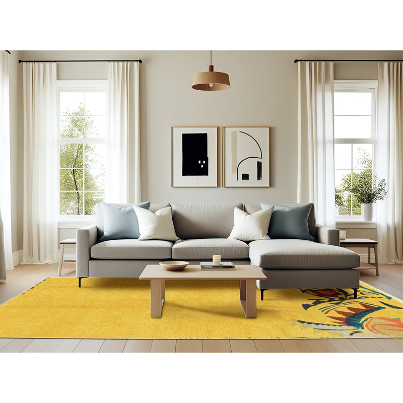 Abstract Indoor Rug, Rectangle 6' x 9'