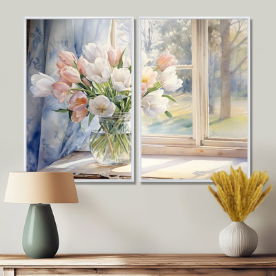 Tulipes fermières nature morte - Tulipes florales, impressions sur toile