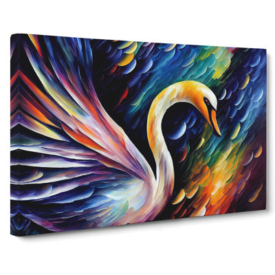 Swan Painting Vol.4 Abstract - Wrapped Canvas