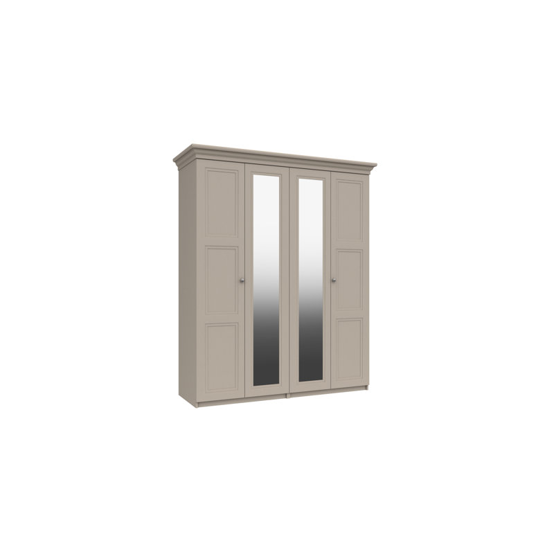 Adnan 4 Door Manufactured Wood Wardrobe, Fired Earth