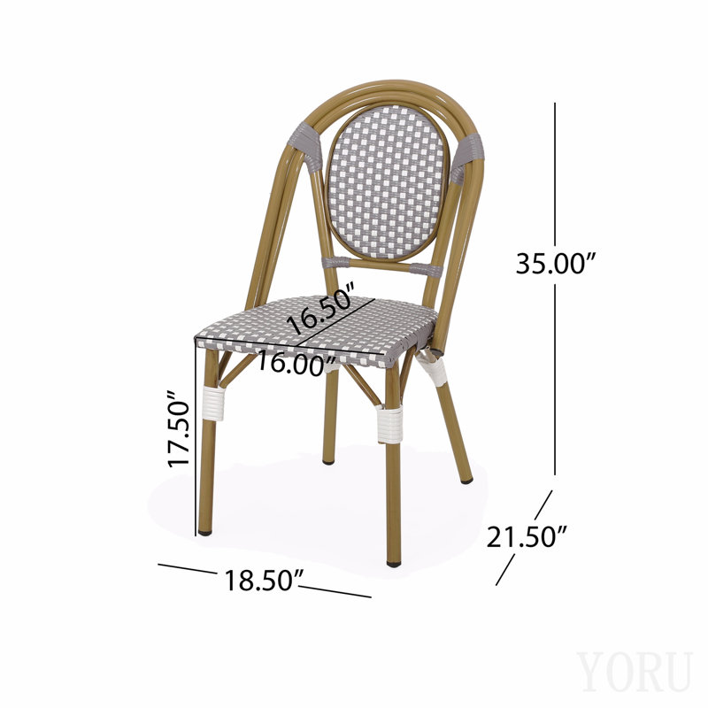Chaise bistro française (ensemble de 2)