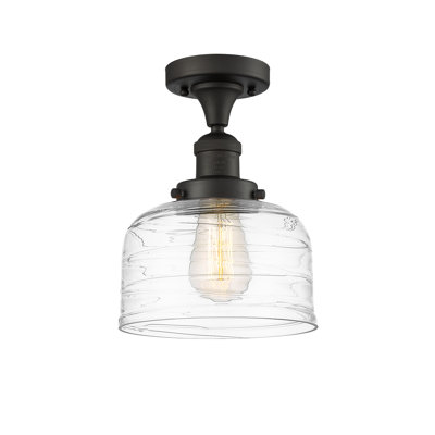 Bell - 1 Light 8" Semi-Flush Mount