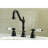 Kingston Brass Wilshire Two-Handle 3-Hole Deck Mount Widespread Bathroom Faucet with Brass Pop-Up Drain-17424555