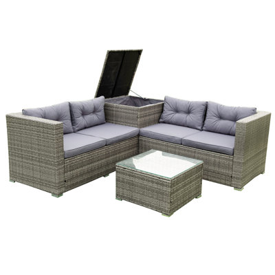 4 - Person Patio Conversation Set with Cushions