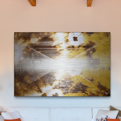 « explosion of light », reproduction d’art sur aluminium brossé