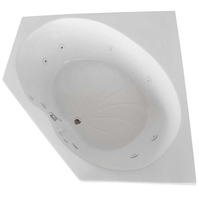 St. Barts 85.25'' x 63.25'' Whirlpool Acrylic Bathtub