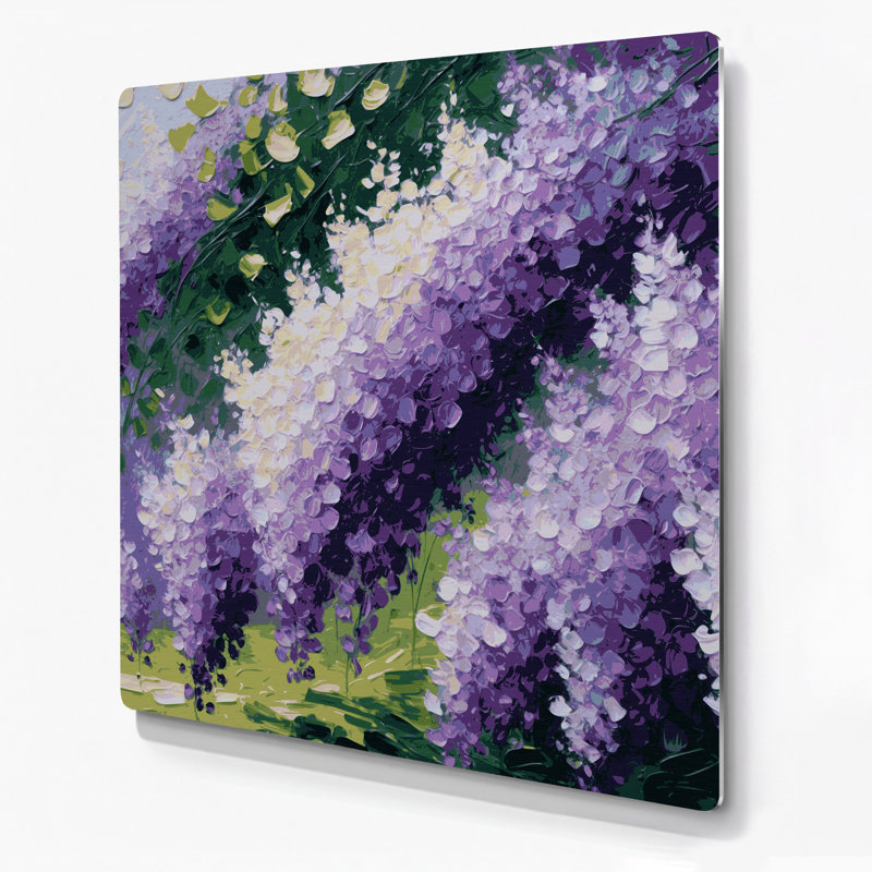 Art mural en métal Botanical Lilacs Beige, H 12 po x l 12 po