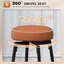 Swivel Upholstered Counter Stool with Metal Frame-205694320