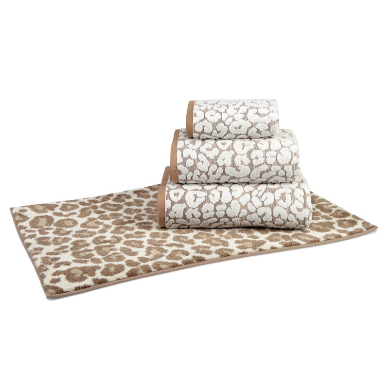 Everlin Leopard Print, Bath Towel - 1 Pack, Natural