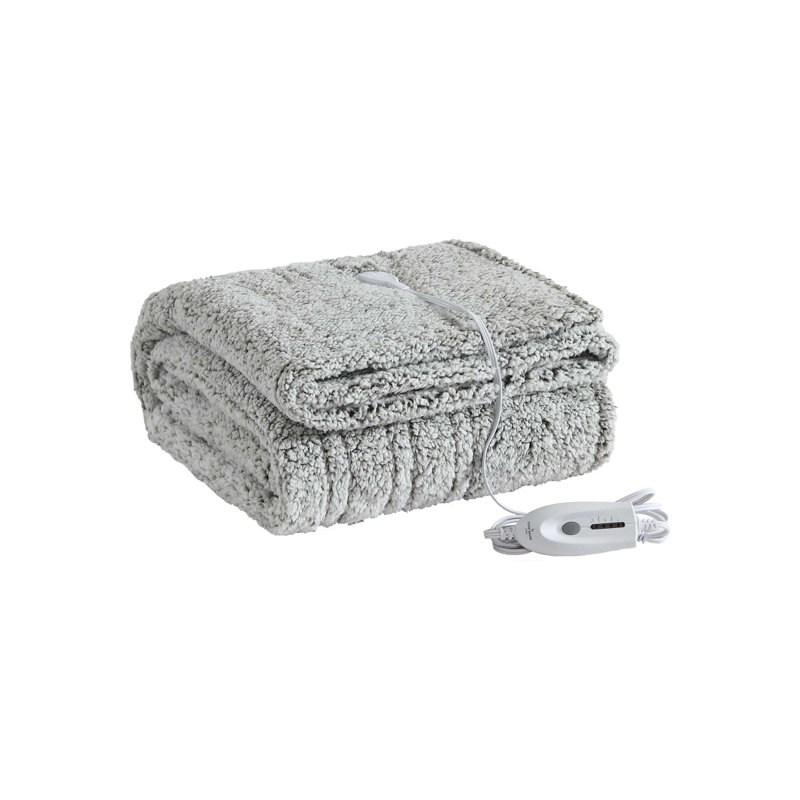 Jeté chauffant gris Eddie Bauer Lookout Mountain, Gris, Jeté