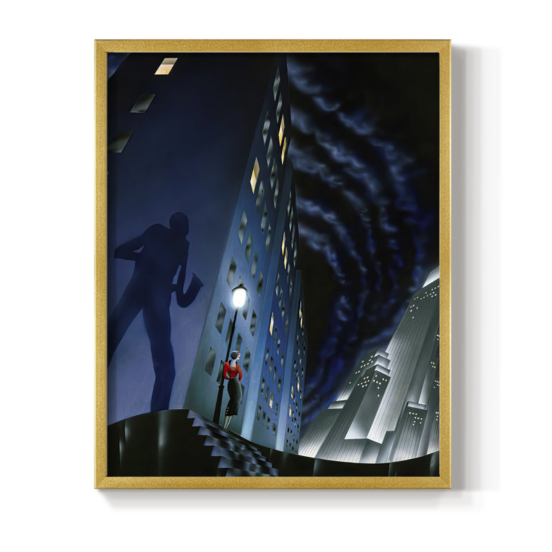 The Shadow Framed Print - Solid Wood, 10" H x 8" W