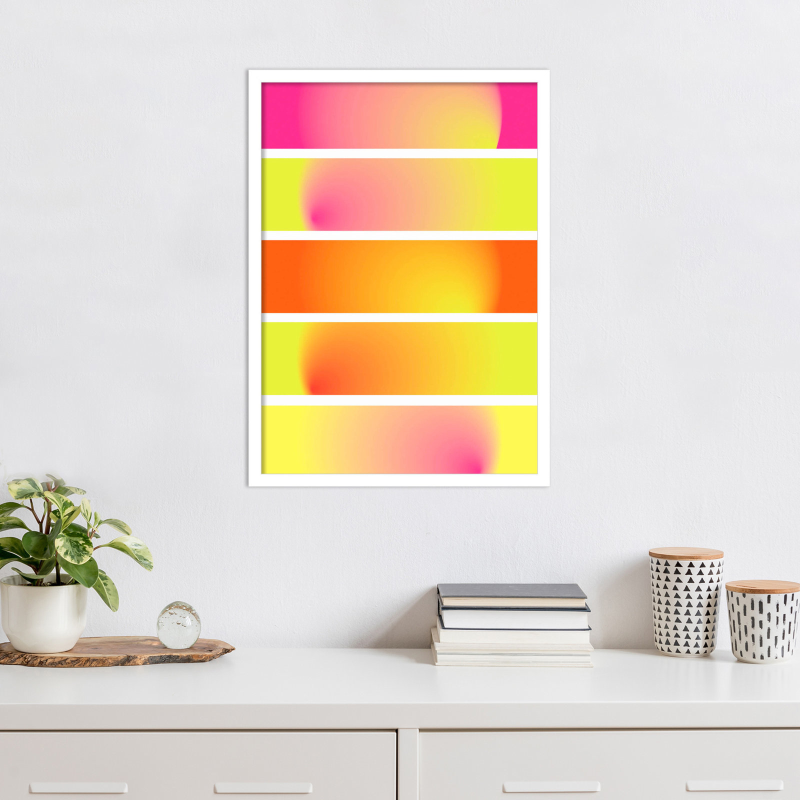 One Way by Valeria Castillo, White, 25" H x 18" W x 1" D
