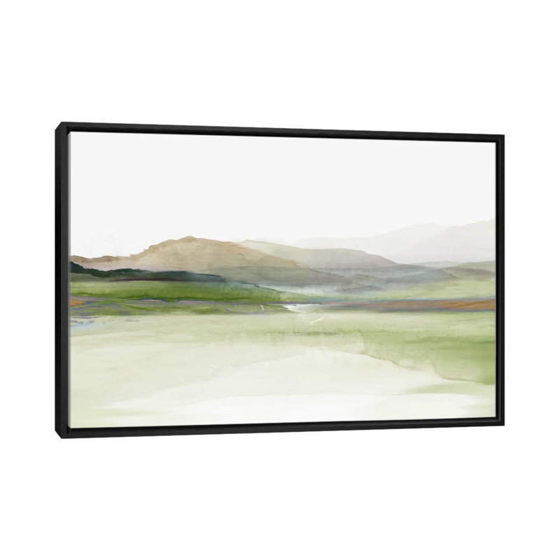Luminosité - sauge 6 pièces, Cadre flottant noir, H 32 po x l 48 po