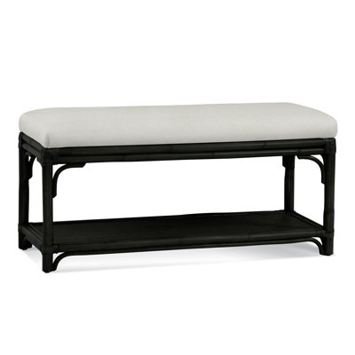 Summer Retreat Wicker Shelf Storage Bench