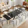 Charlana 70.86'' to 102.36" Extendable Rectangular Sintered Stone Dining Table