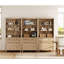 Armoire de cuisine de 72,1 po de hauteur avec 9 tiroirs et glissières réglables, chêne