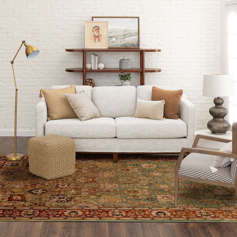 Spice Market Myanmar Plush Pile Stain/Fade Resistant Polyester Woven Ornamental Indoor Area Rug, Rectangle 8' x 11'