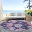 Tapis rose intérieur / extérieur lavable à la machine Claudian ACN1564-103498467