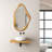 Asymmetrical Natural Pine Wood Frame Free Form Wall Mirror