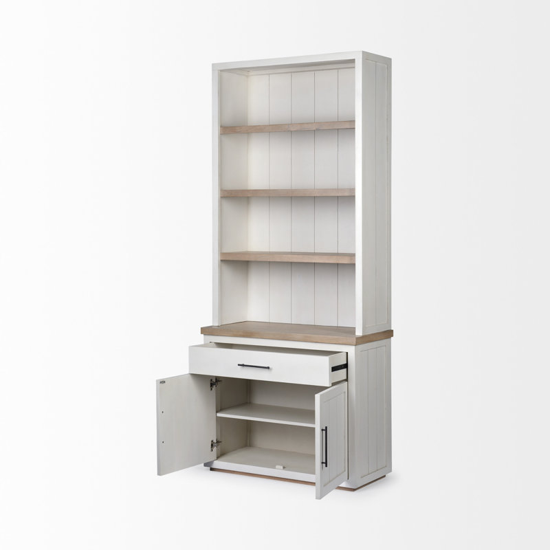 Bibliothèque standard en bois massif H 91 "x l 52,5" Erial