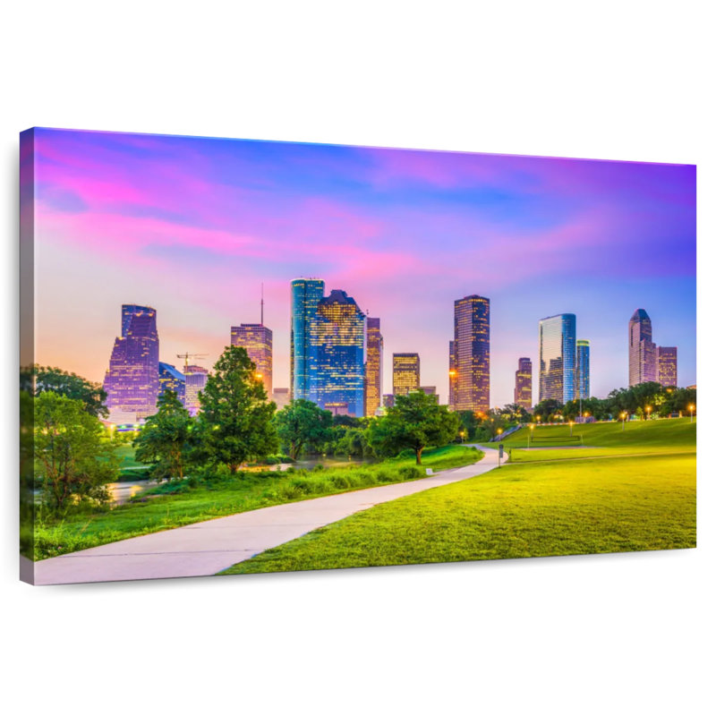 Horizon du centre-ville de Sireci à Houston, H 30 po x l 45 po