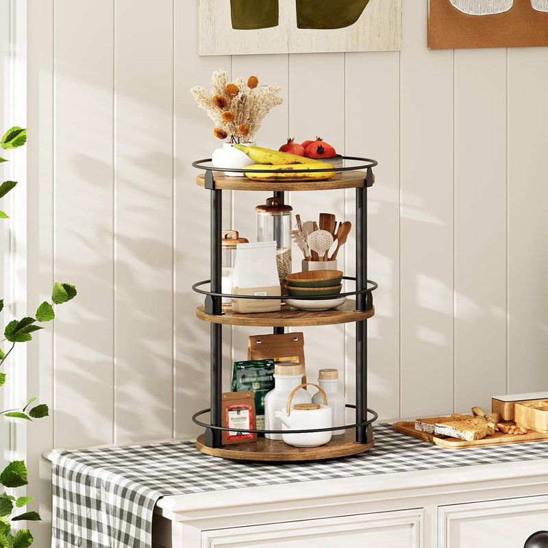 17 Stories 3-Tier Lazy Susan Organizer, Rotating Spice Rack 