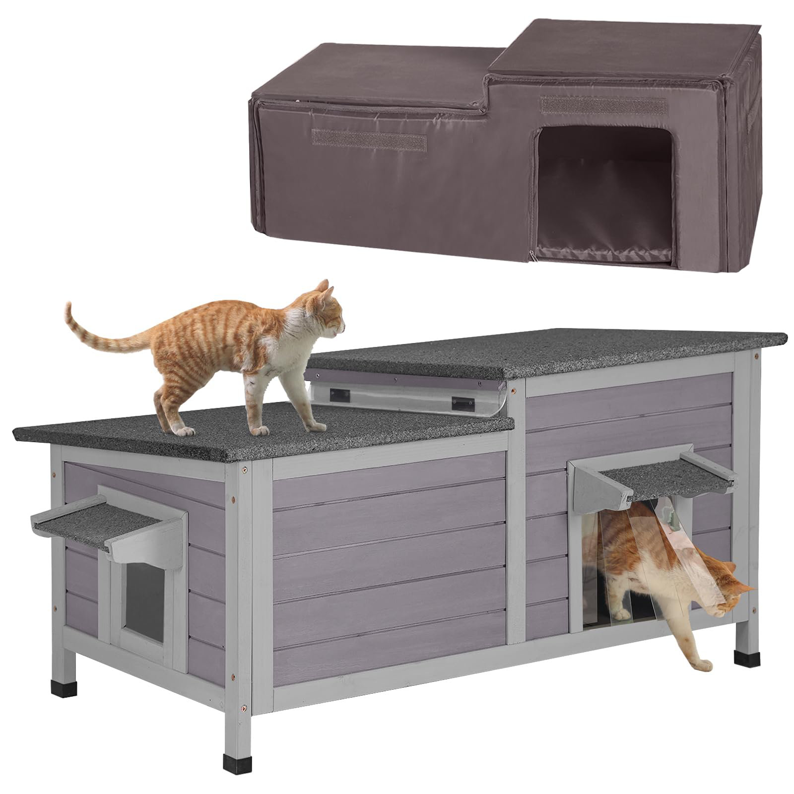 Tucker Murphy Pet™ Outdoor Cat House With Insulated Liner Feral