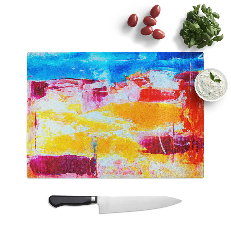 Tempered Glass Art Painting Vol.113 Chopping Board, 39 cm W x 28.5 cm L