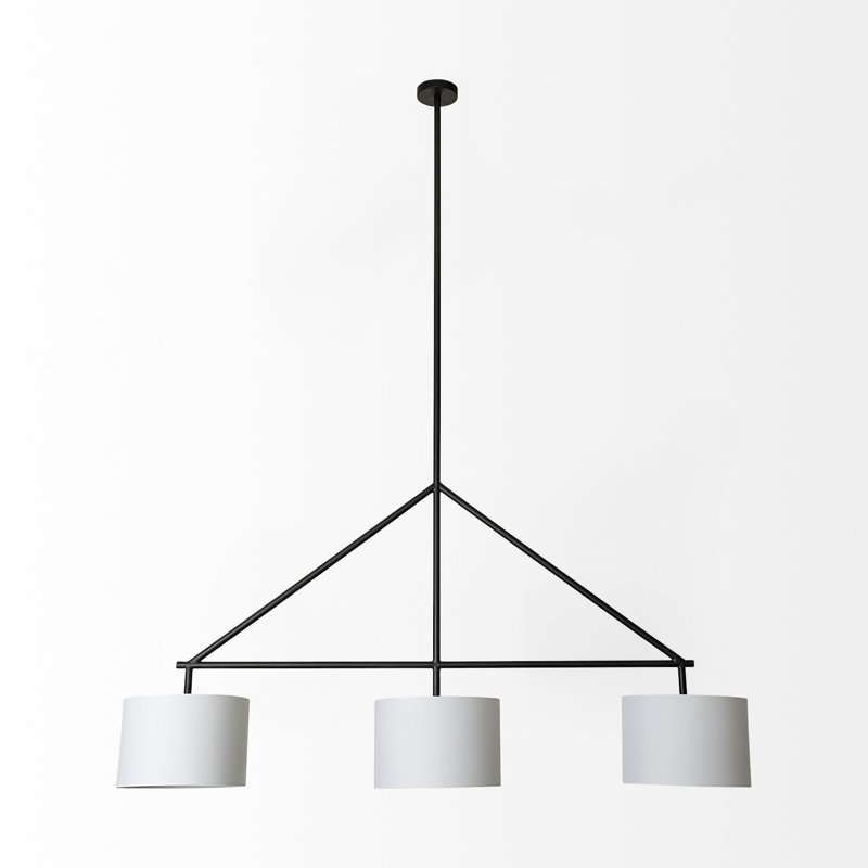 3 - Light Dimmable Drum Chandelier