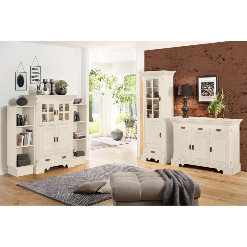 Heitor 102.2cm Solid Wood Sideboard, Cream