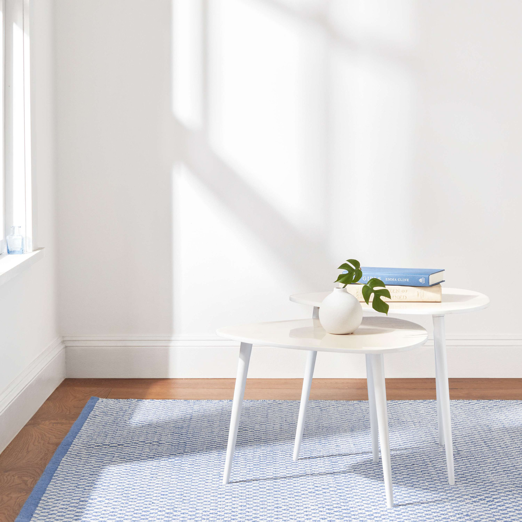 Mainsail French Handwoven Indoor/Outdoor Rug, Blue, Rectangle 5' x 8'