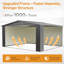 Remise de rangement extérieure 10 x 14 pi, remise de rangement imperméable en métal et utilitaire en acier avec porte et serrure Rangement extérieur pour terrasse de jardin, bord de piscine, noir