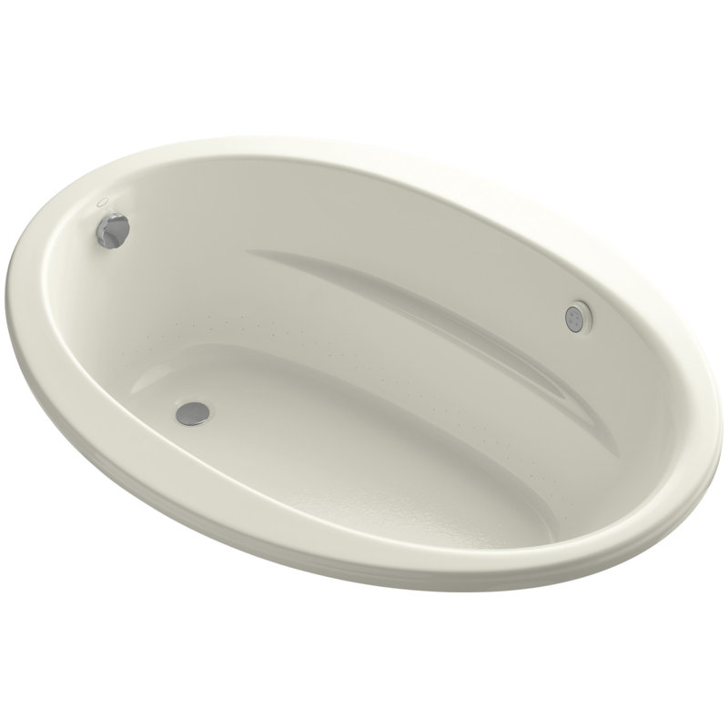 Sunward Bubblemassage 60" x 42" Soaking Bathtub, Biscuit