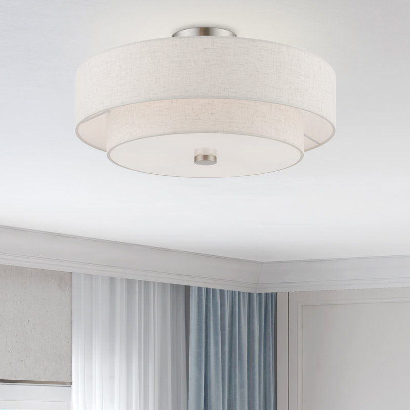 Plafonnier semi-encastré 18 po 4 lumières Areial