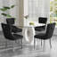 Table de salle à manger ronde 47,2, table de salle à manger ronde en verre pour 4 à 6 personnes, table de cuisine moderne avec plateau en verre trempé, table de salle à manger circulaire pour la maison, le salon, l’appartement