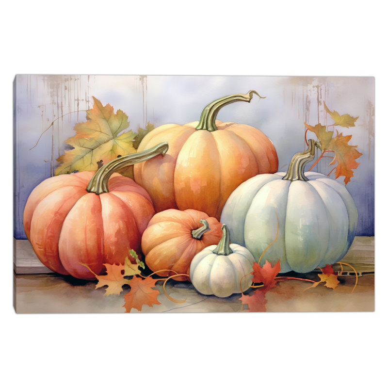 Automne, citrouilles et citrouilles, H 12 po x l 16 po
