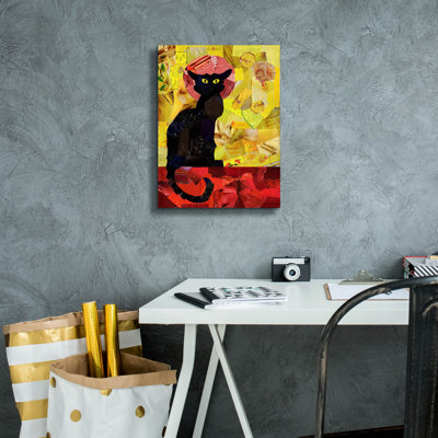«Le Chat Noir» par Artpoptart, art mural sur toile