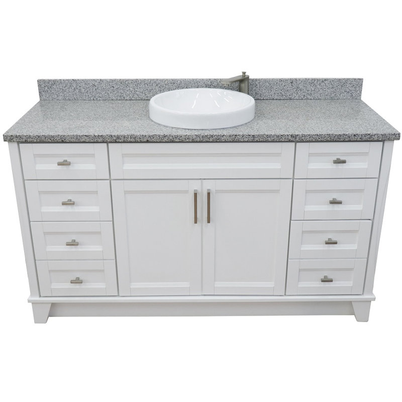 Ensemble de meuble-lavabo simple 61 po Abdirahin, Gris