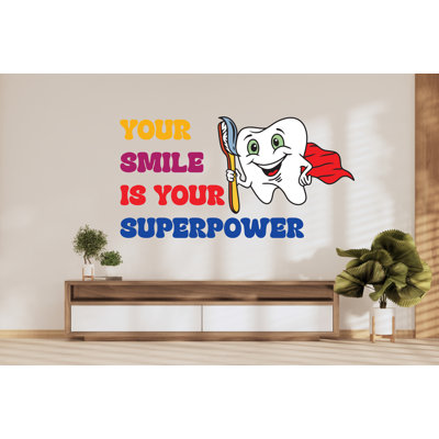 Décalcomanie murale, sourire, autocollants dentaires, autocollant de porte, autocollant de porte