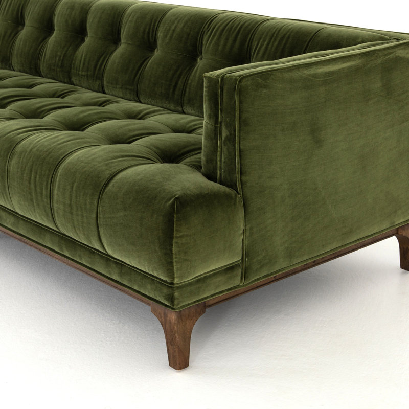 Dylan Sofa, Aspen Gray, Sapphire Olive Velvet