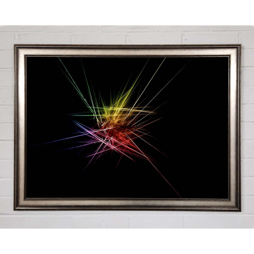 Gerahmtes Leinwandbild Rainbow Blast