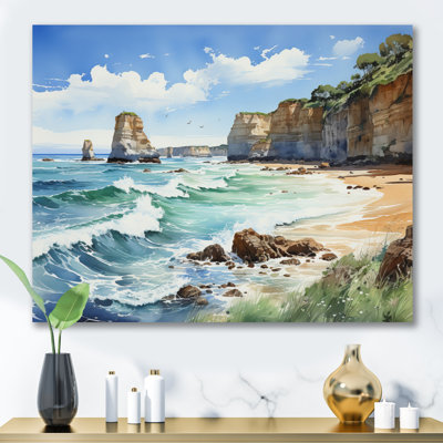 «Coastal Cliff In Australie», reproduction sur toile