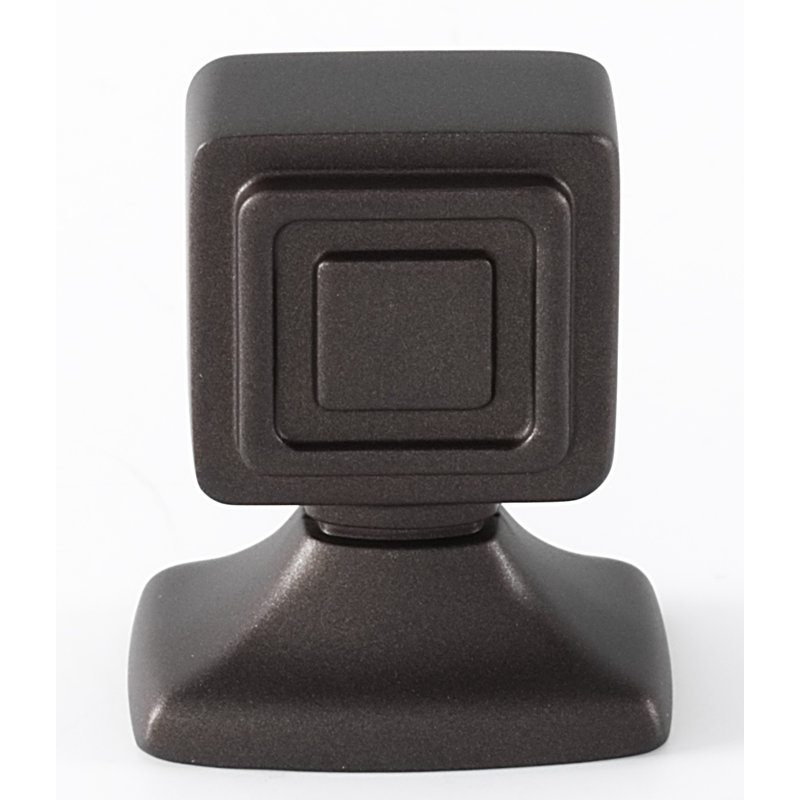 Poignée carrée 1 3/8 po, H 1,25 po x l 0,8125 po x P 1,625 po, Bronze chocolat