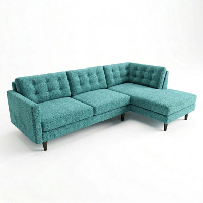 L-Shaped Sectional Sofa with Custom Fabric Options and Fast USA Shipping