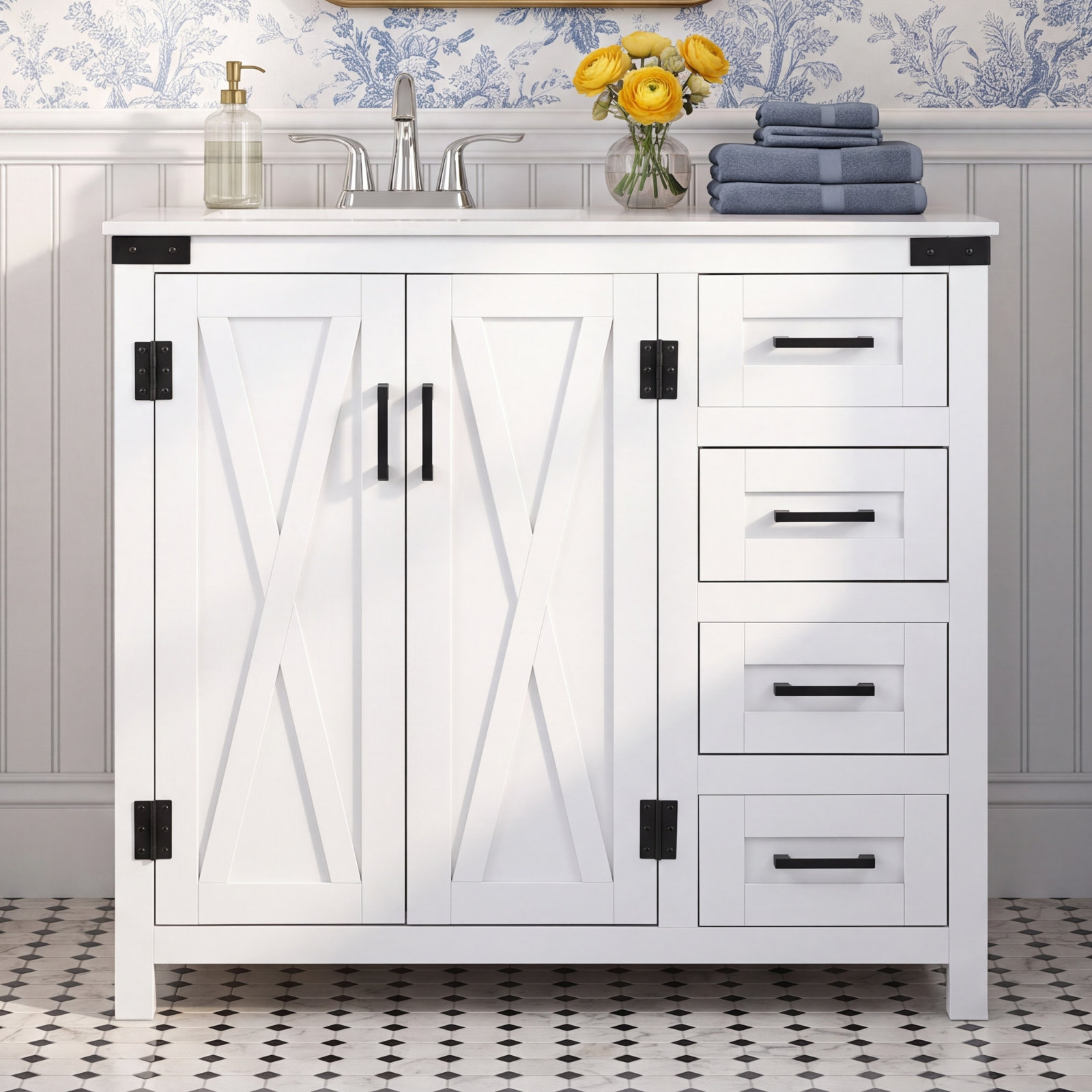 Slayton 36 " Single Bathroom Vanity, White