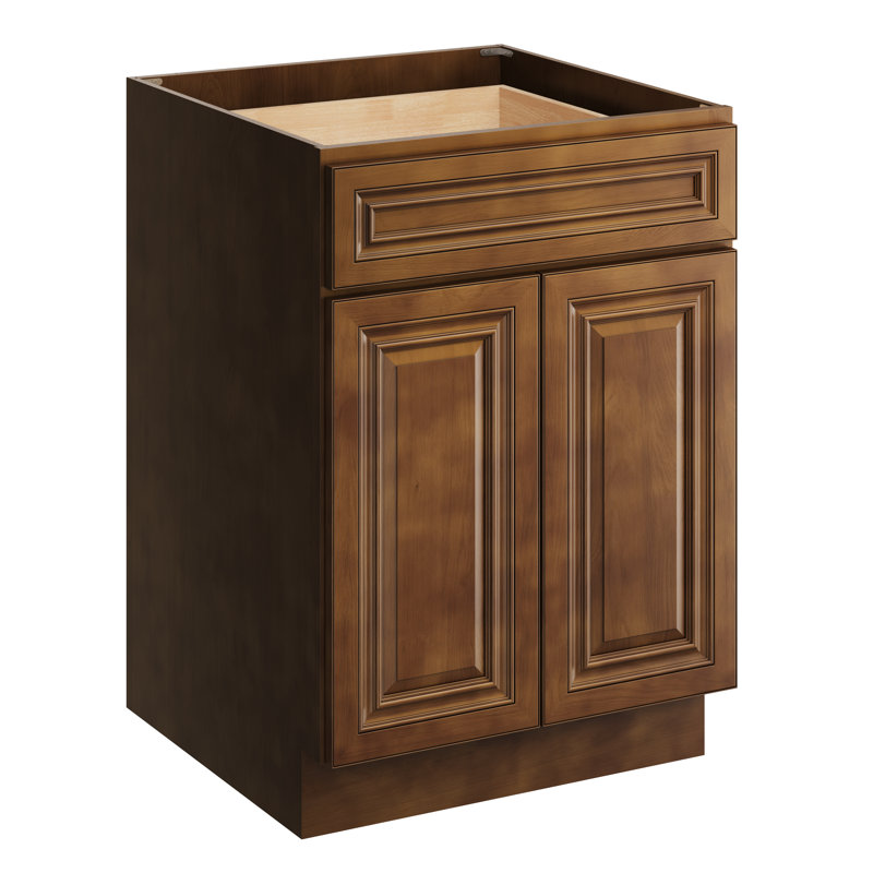 Armoire de cuisine de base l 30 po x H 34,5 po x P 24 po Casainc, Caramel foncé, 30"