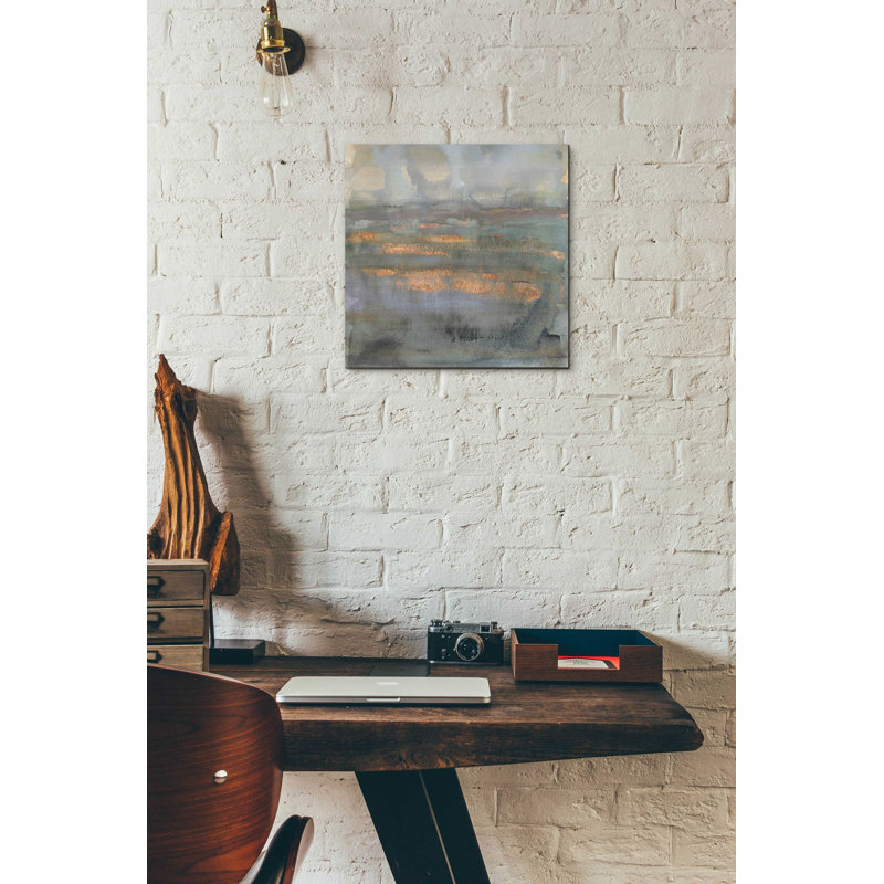«Copper Emulsion I» par Victoria Borges, art mural en verre acrylique, H 12 po x l 12 po x P 0,13 po